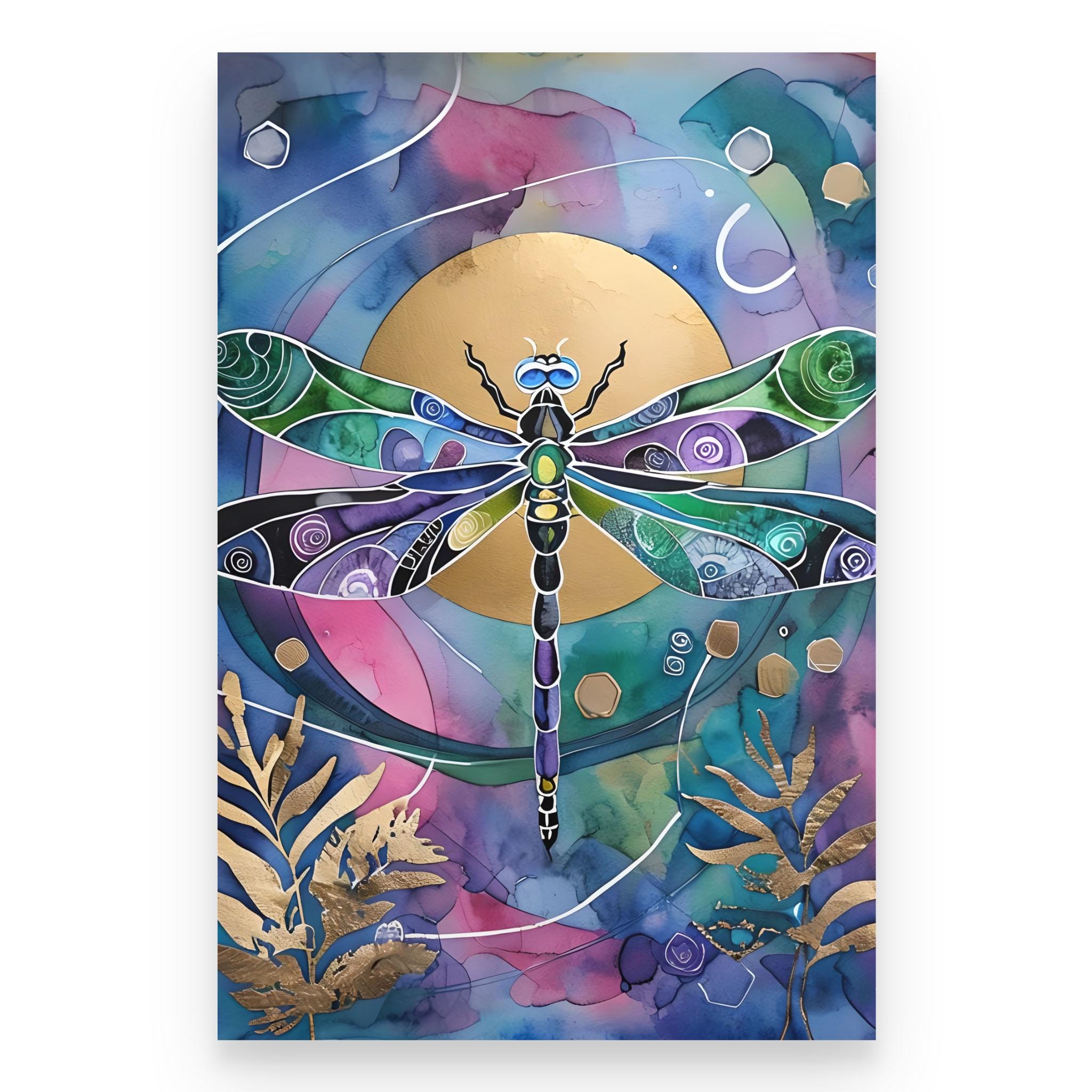 Dragonfly Sun Art Print