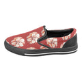 Red Floral - Women's Slip-On Canvas Shoes