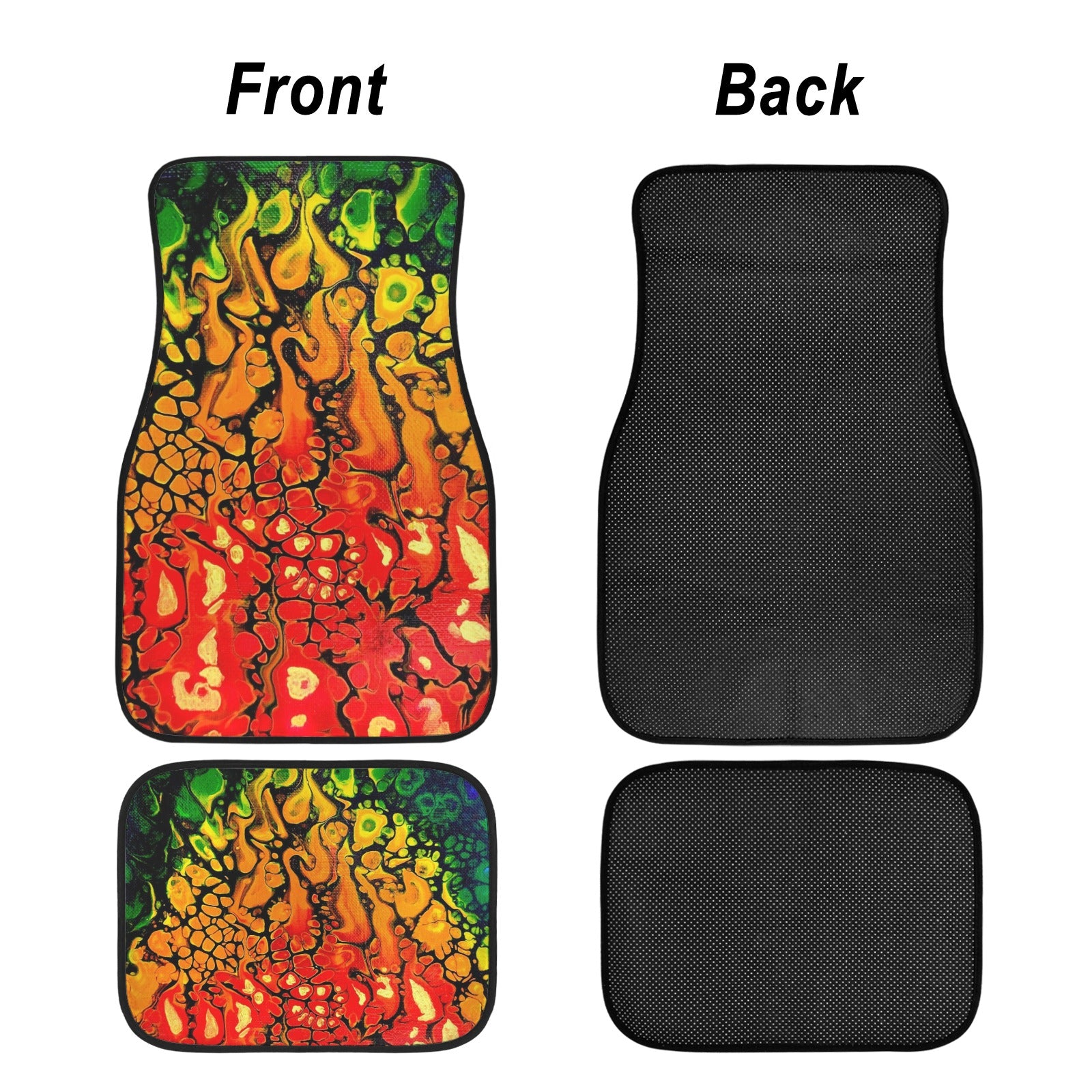 Fire 4-Piece Car Floor Mats