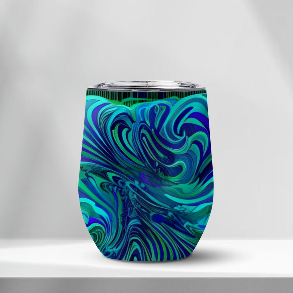 Dreamy Spirals - Edge-to-Edge Wine Tumbler