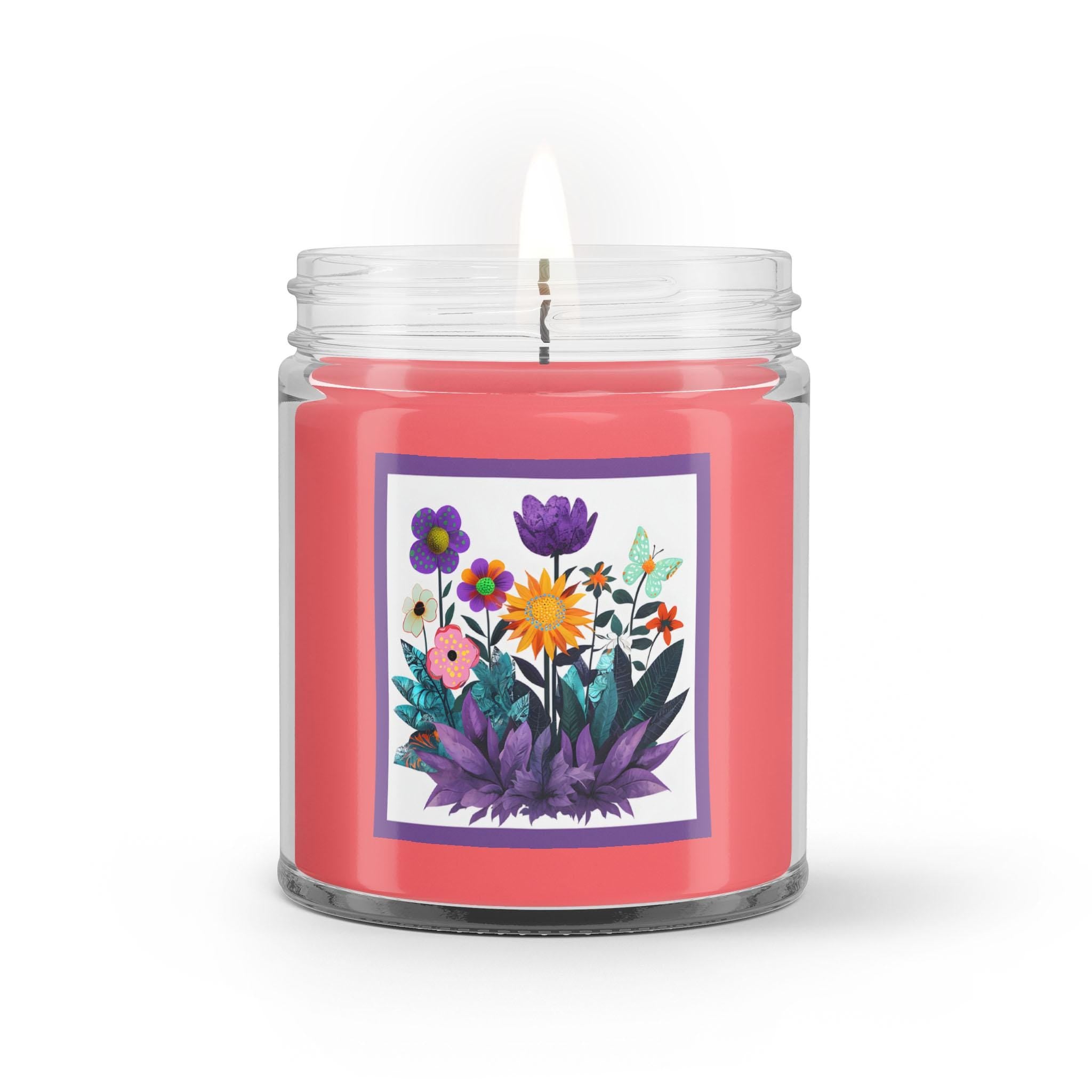Abstract Purple Garden - Soy Wax Candle