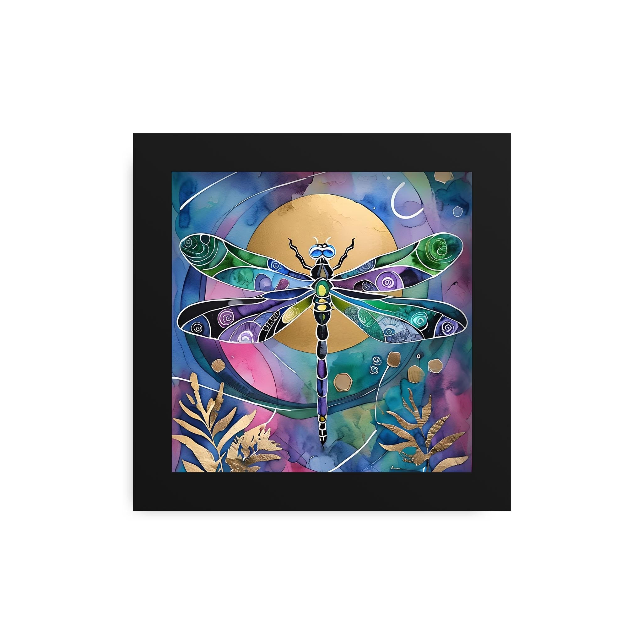 Dragonfly Sun - Framed Art Print (1" frame)
