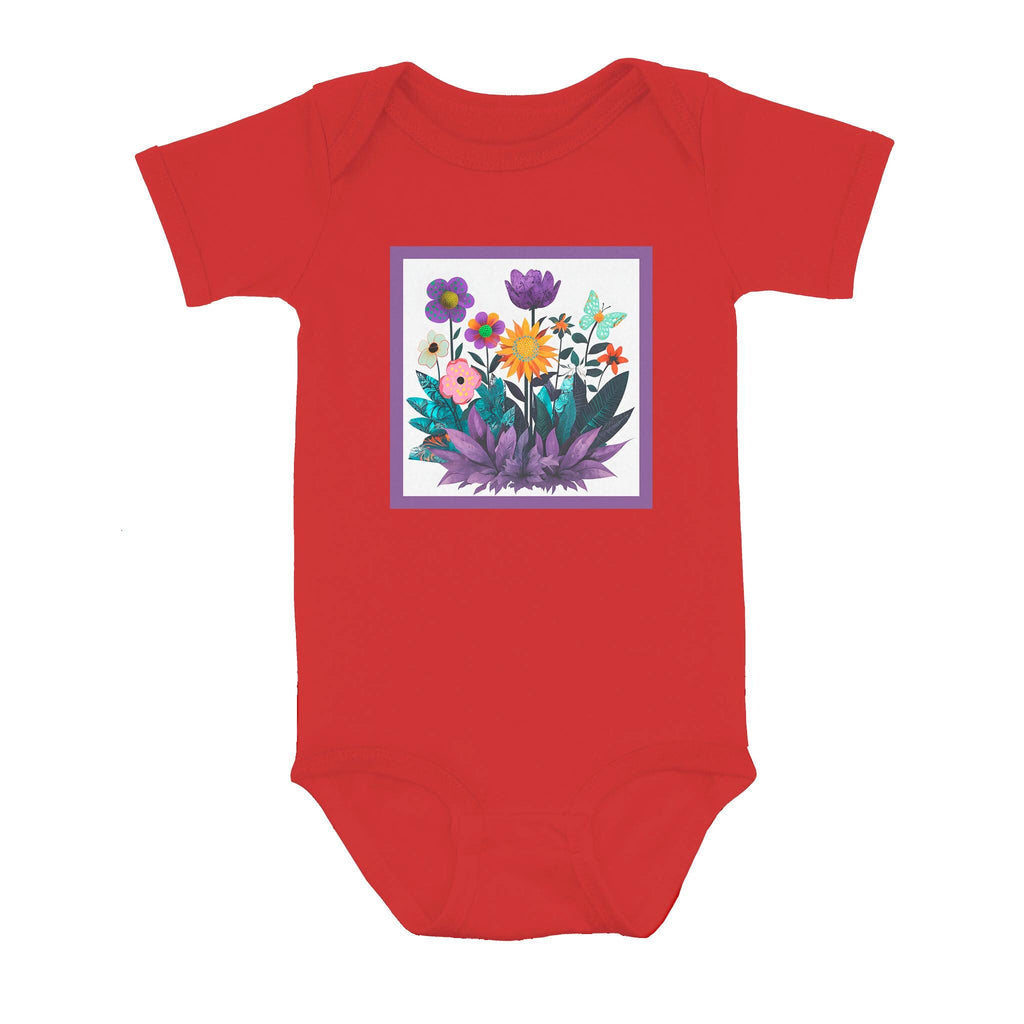 Abstract Purple Garden - Baby Onesie