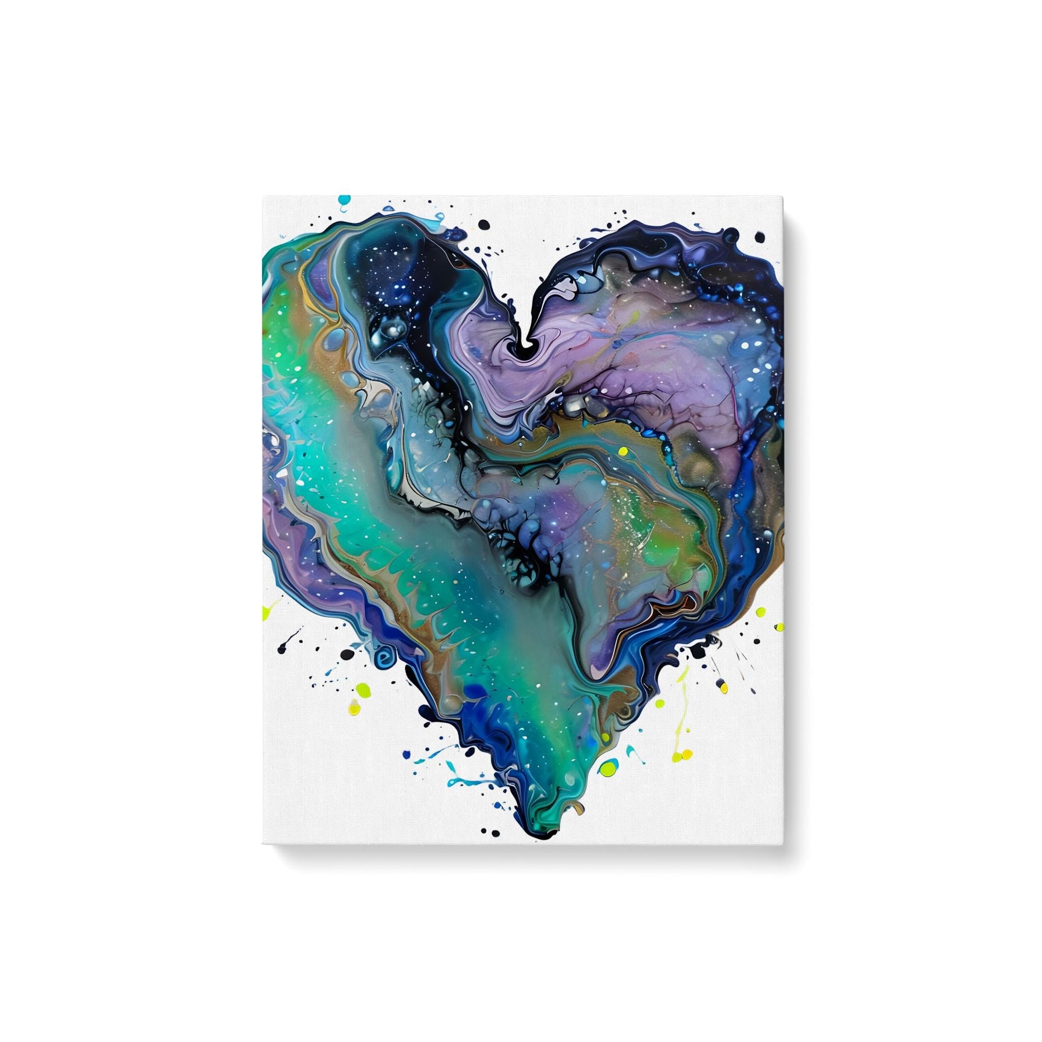 Fluid Art Heart (1) - Premium Matte Canvas - Ca (1.25")