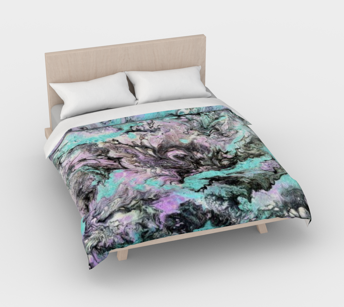 Turquoise Splash- Duvet Cover