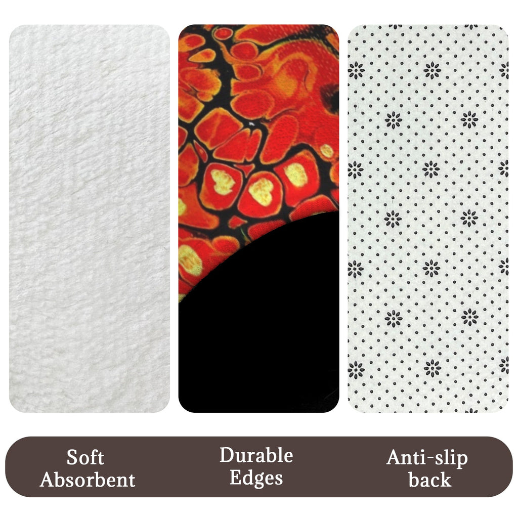 Fire 3-Piece Bathroom Rug Set