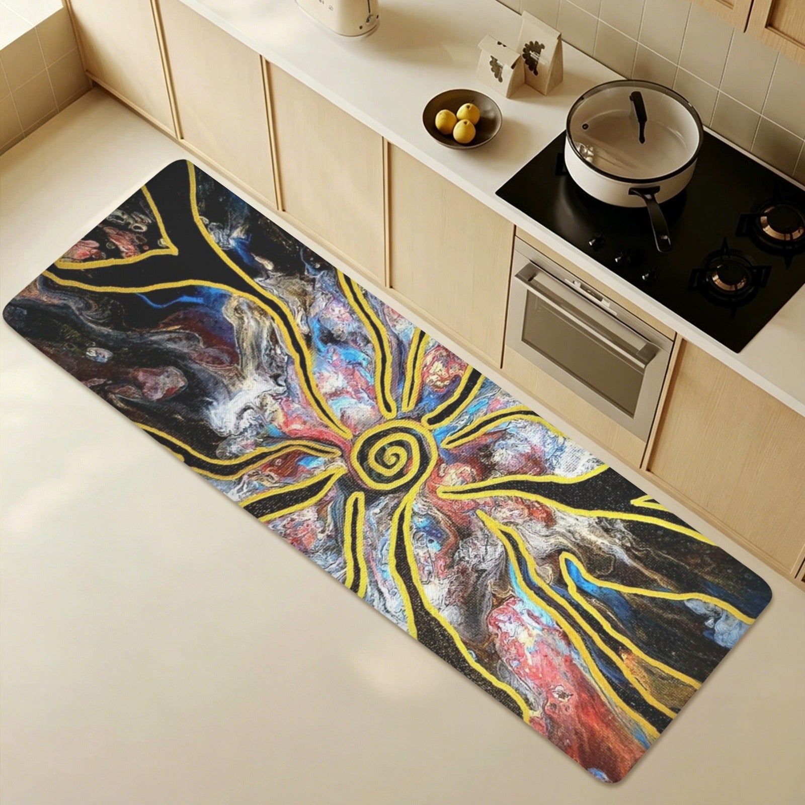 Pieces of Me PVC Anti-Fatigue Kitchen Mat 71x24inch