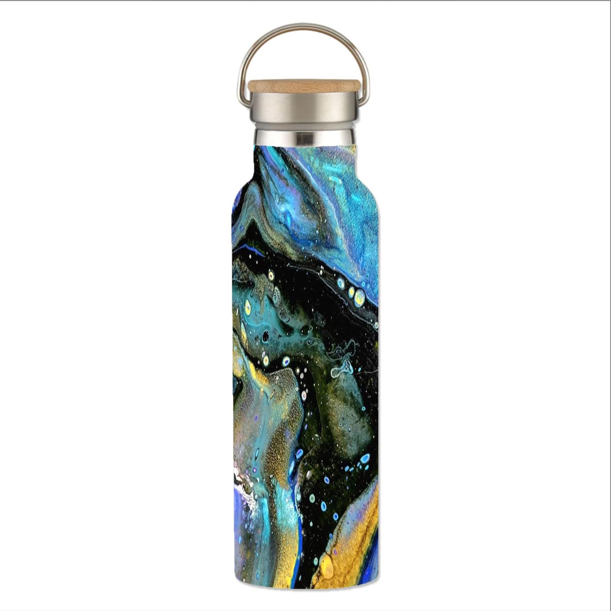 The Face - Stainless Steel Water Bottle with Bamboo Lid