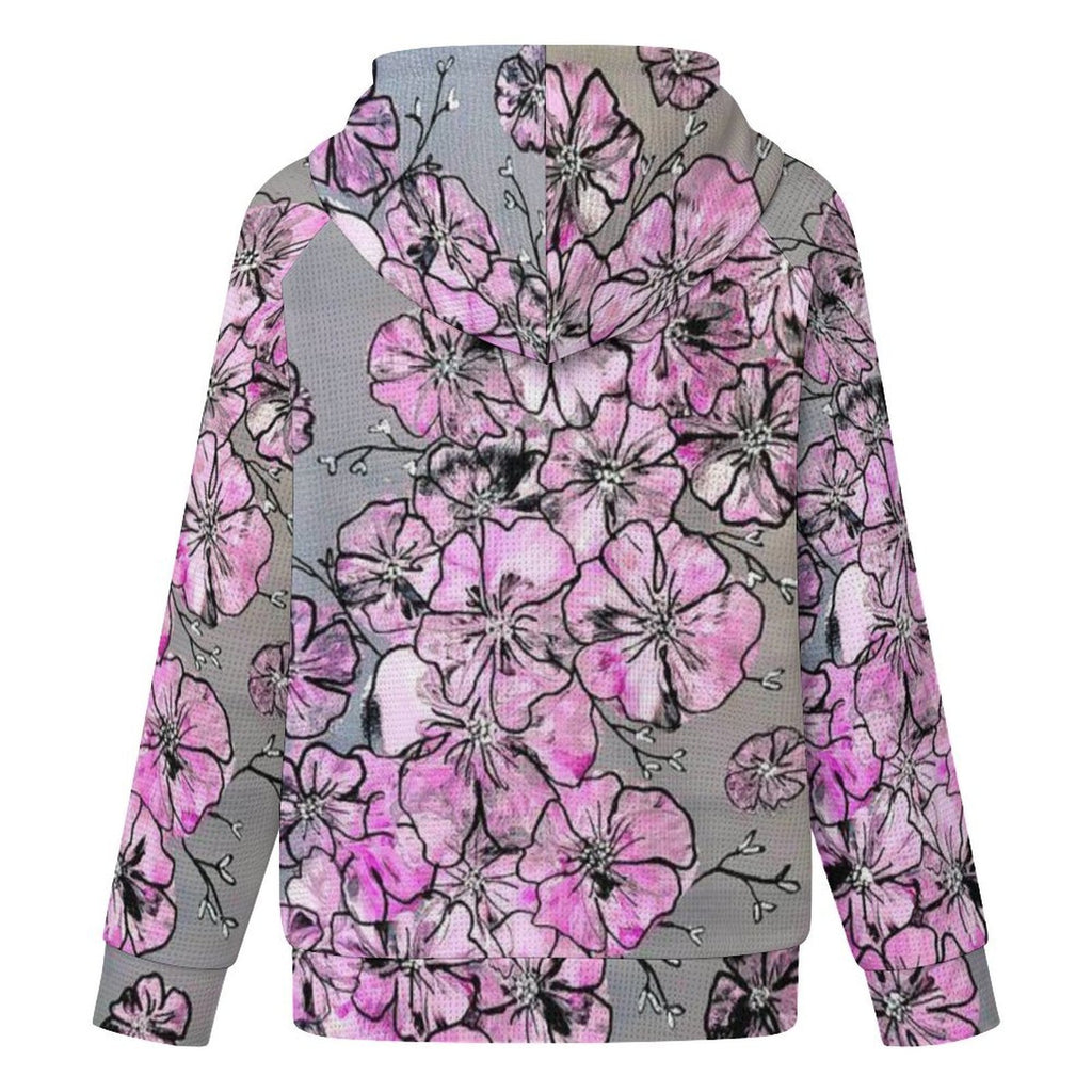 Garden of Hope - Women's Full-zip Hoodie with Drawstring