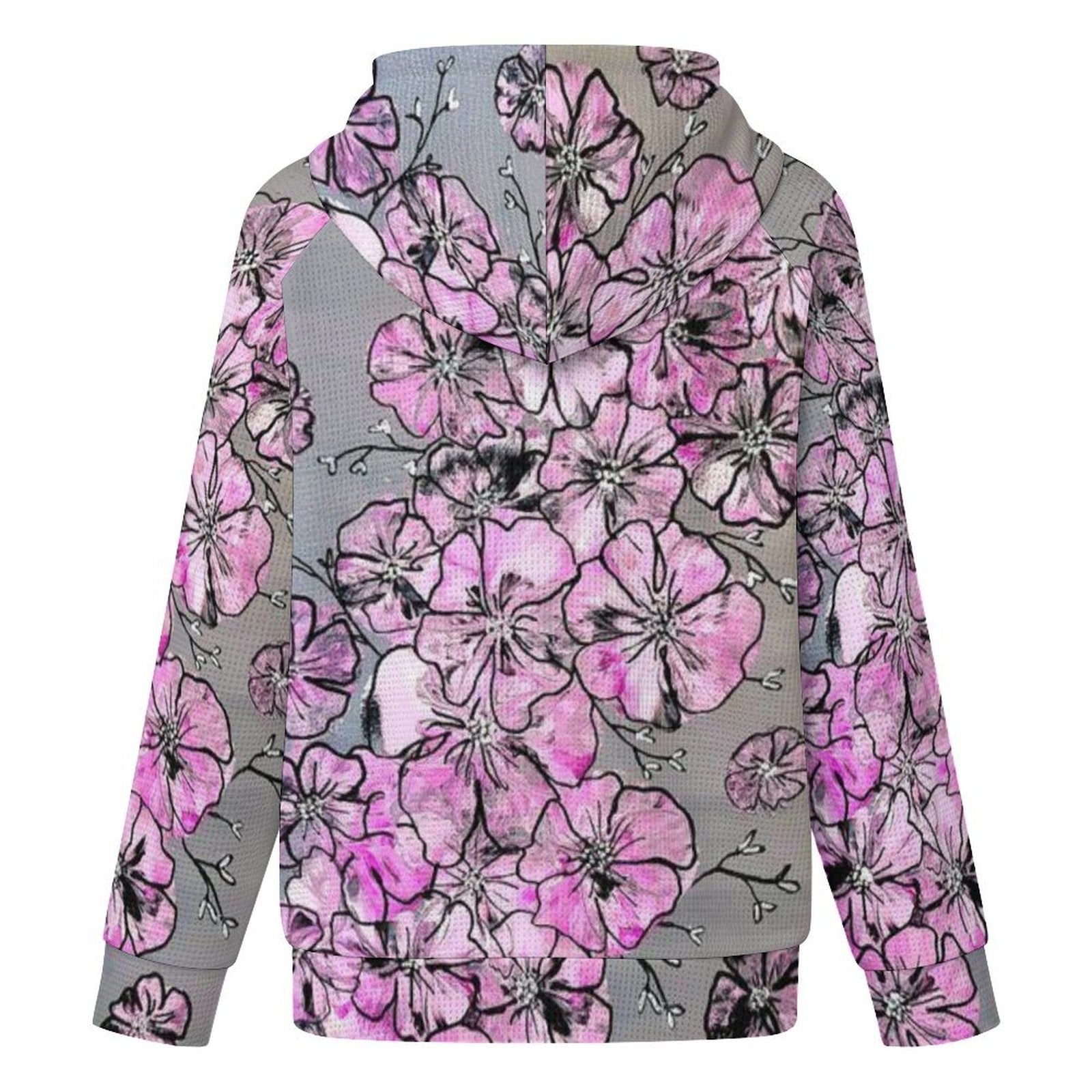 Garden of Hope - Women's Full-zip Hoodie with Drawstring