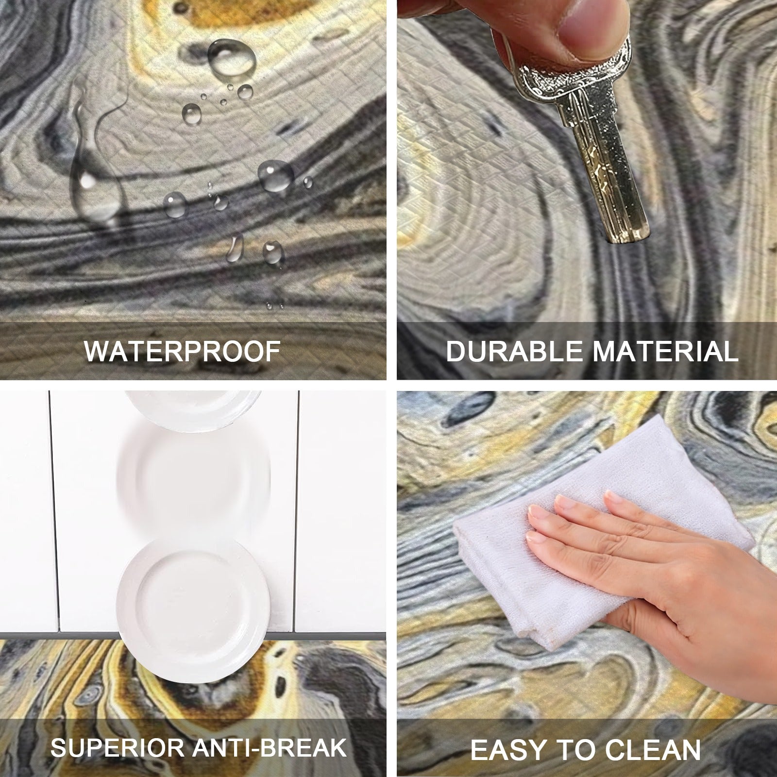Metallurgy PVC Anti-Fatigue Kitchen Mat 71x24inch