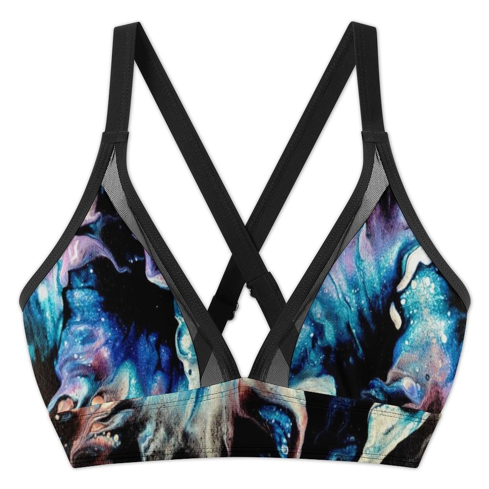 Teal Delight - Design Women's Mesh Drawstring Skirt and Swimsuit Set