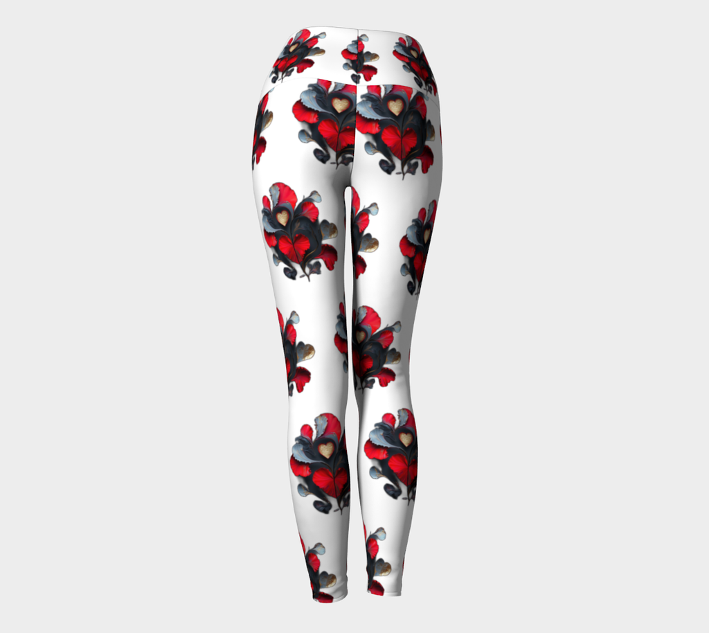 Vibrant Abstract Heart - Yoga Leggings
