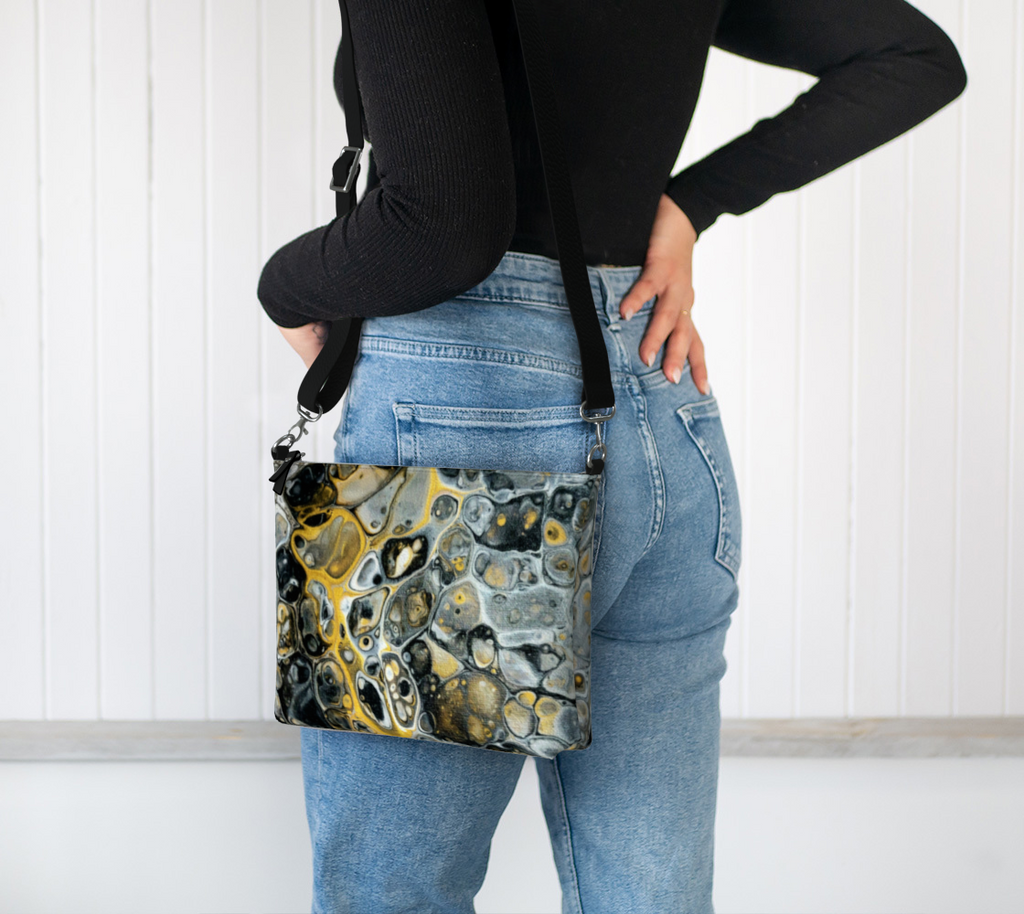 Stone Art - Vegan Leather Crossbody Purse