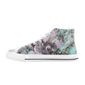 Turquoise Splash - Men's Classic High-Top Canvas Shoes