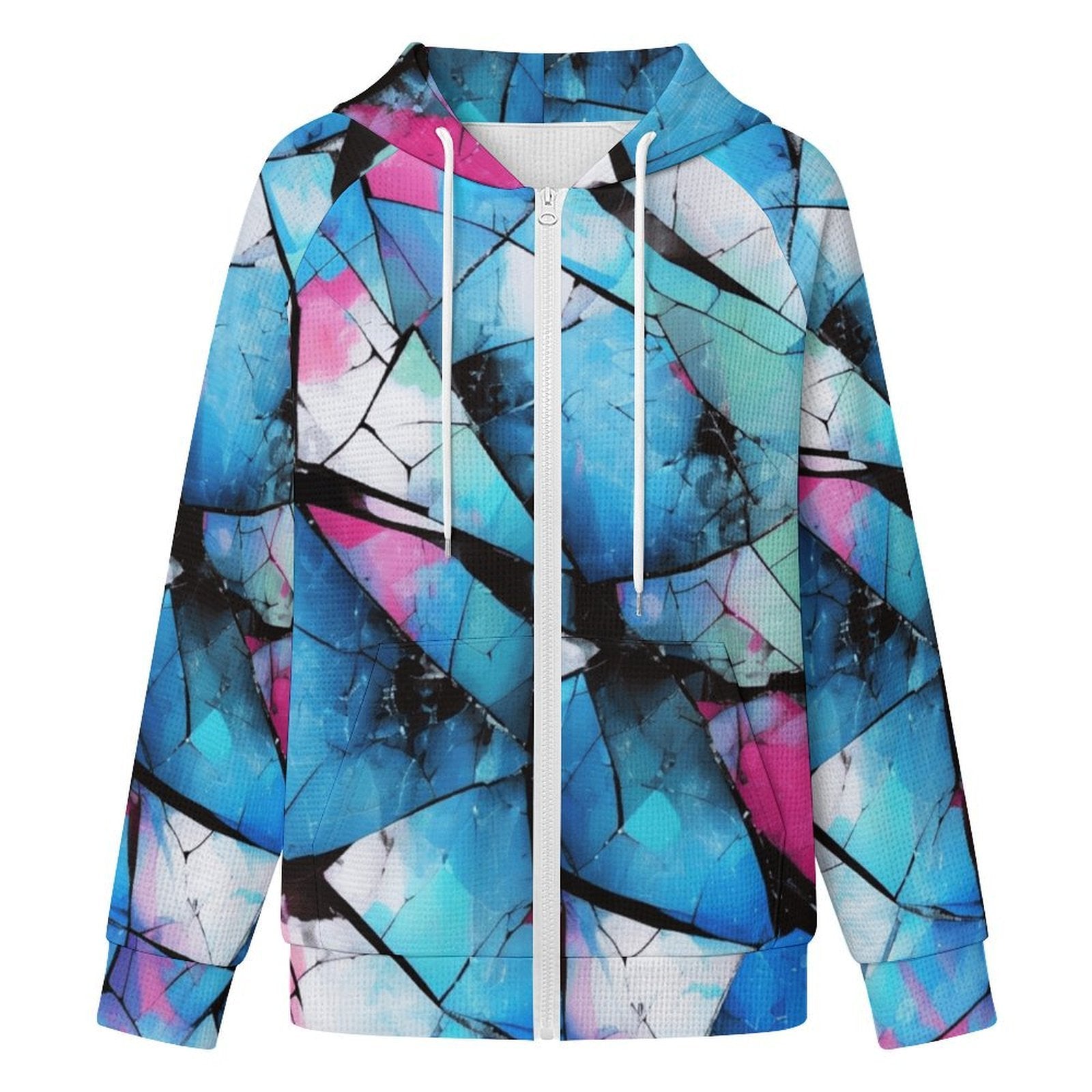Mystical Mosaic - Women's Full-zip Hoodie with Drawstring