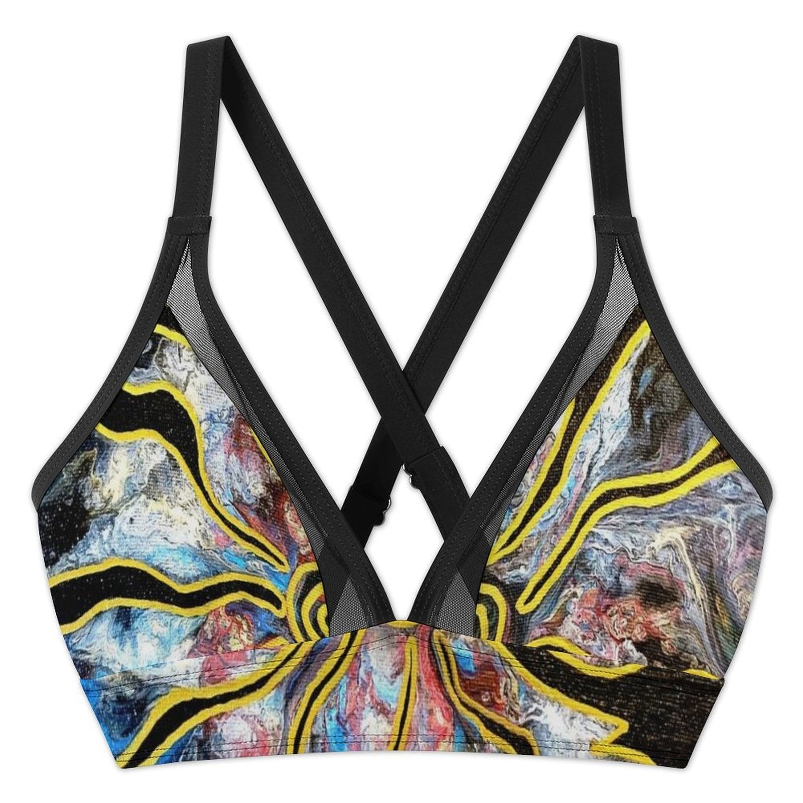 Pieces of Me - Design Women's Mesh Drawstring Skirt and Swimsuit Set