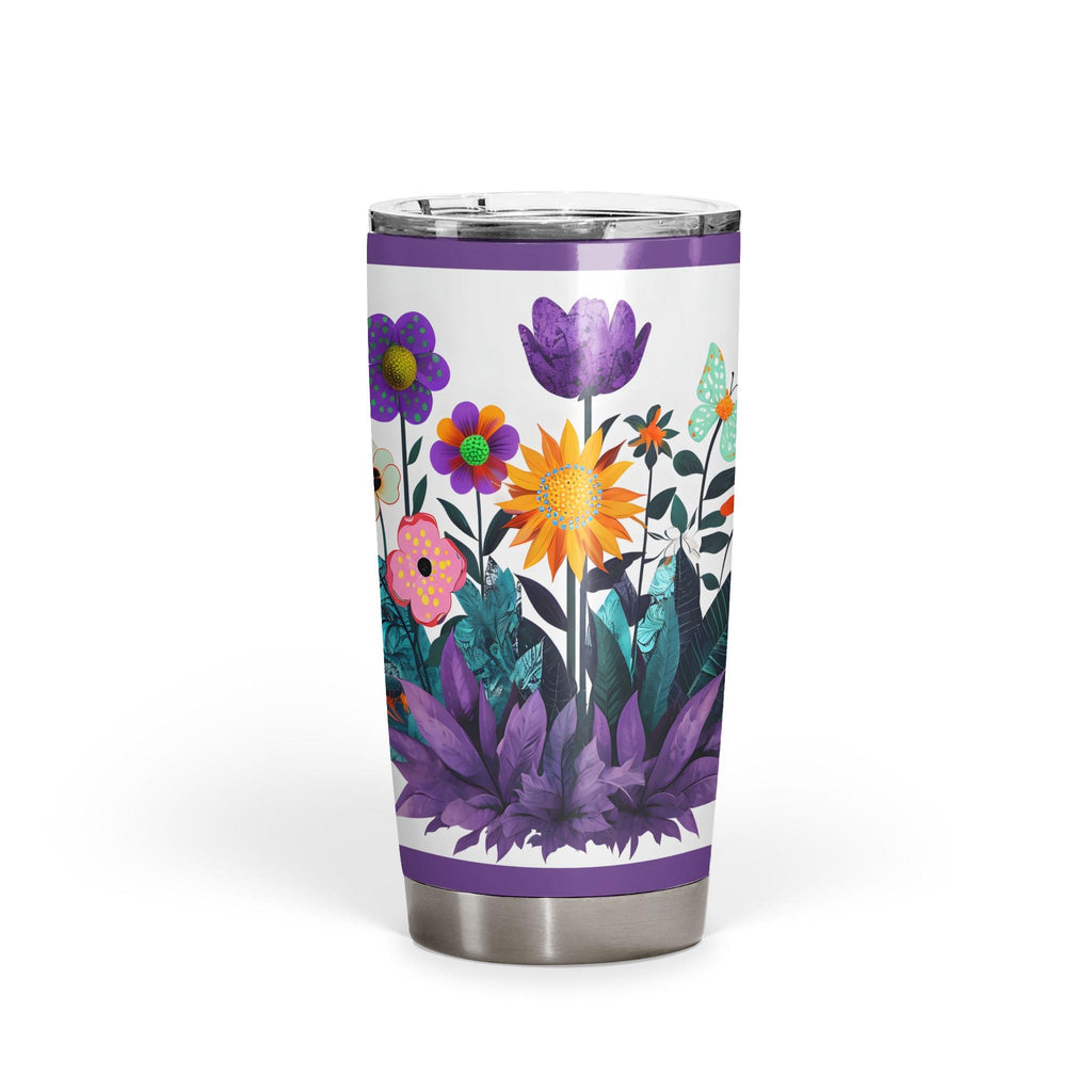 Abstract Purple Garden - 20oz Fat Tumbler