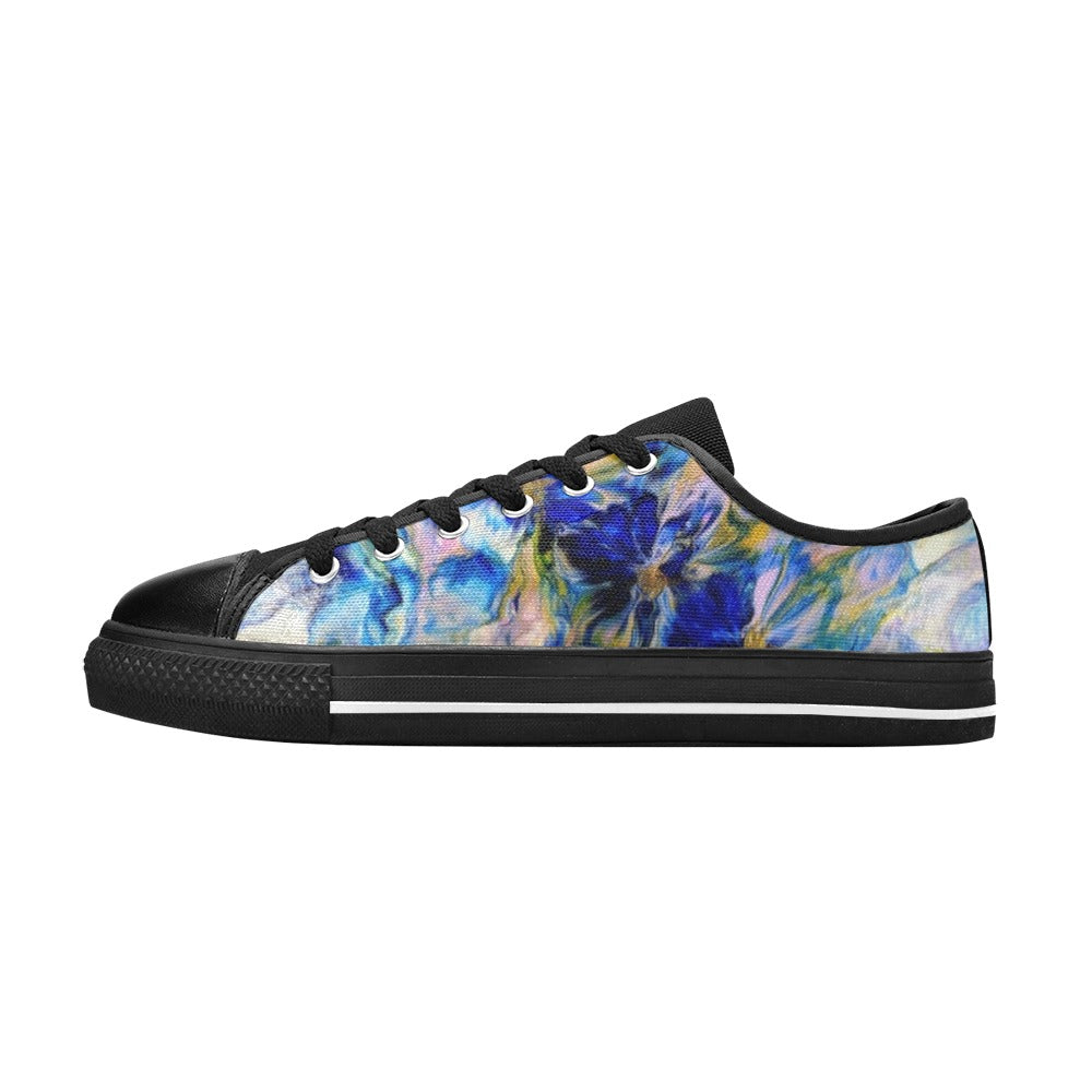 Royal Blue Garden - Men's Classic Canvas Shoes