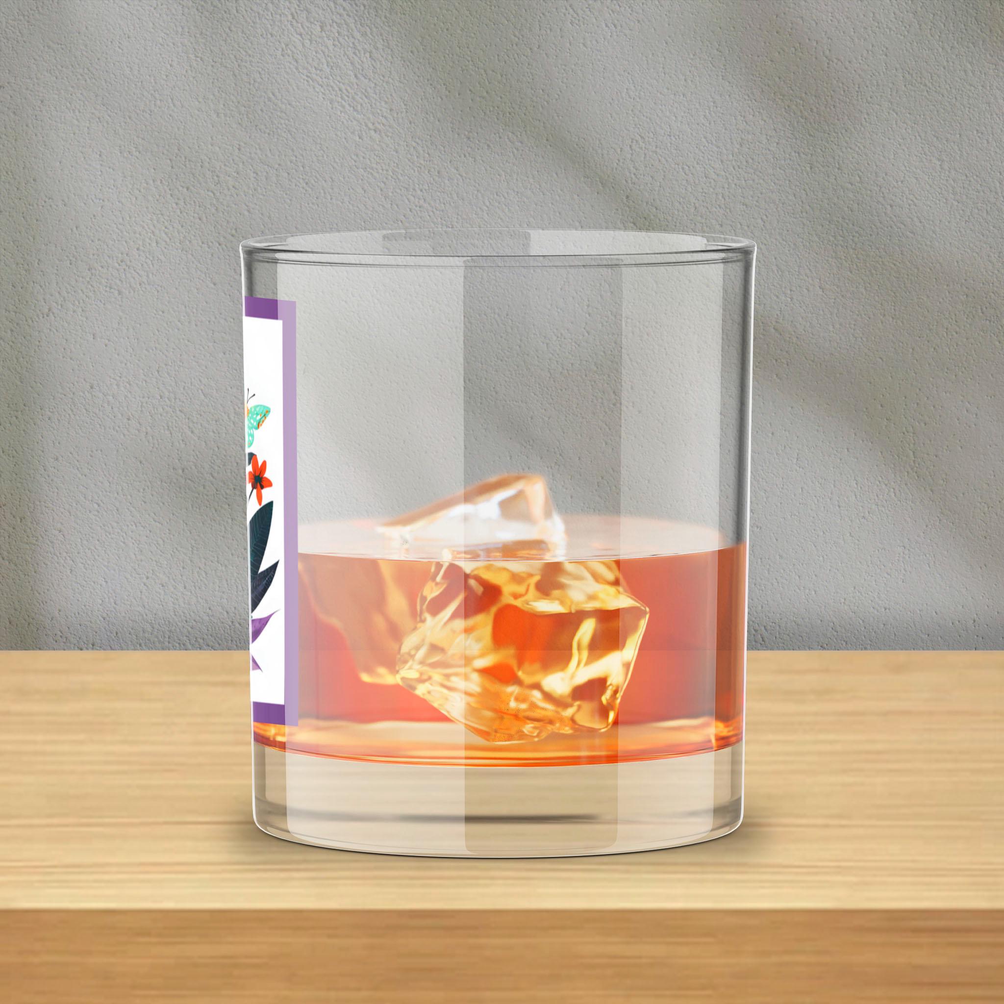 Abstract Purple Garden - Whiskey Glass