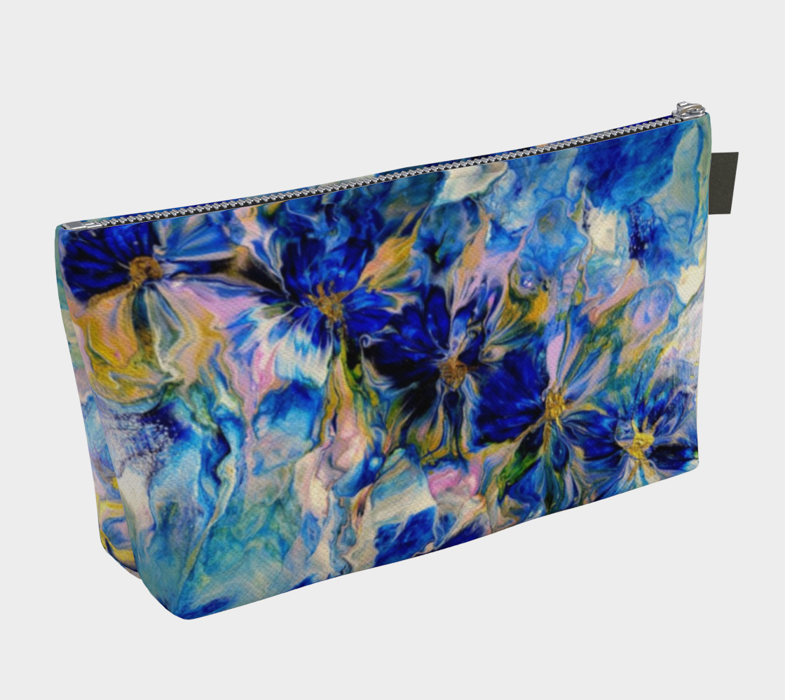 Royal Blue Garden- Makeup Bag