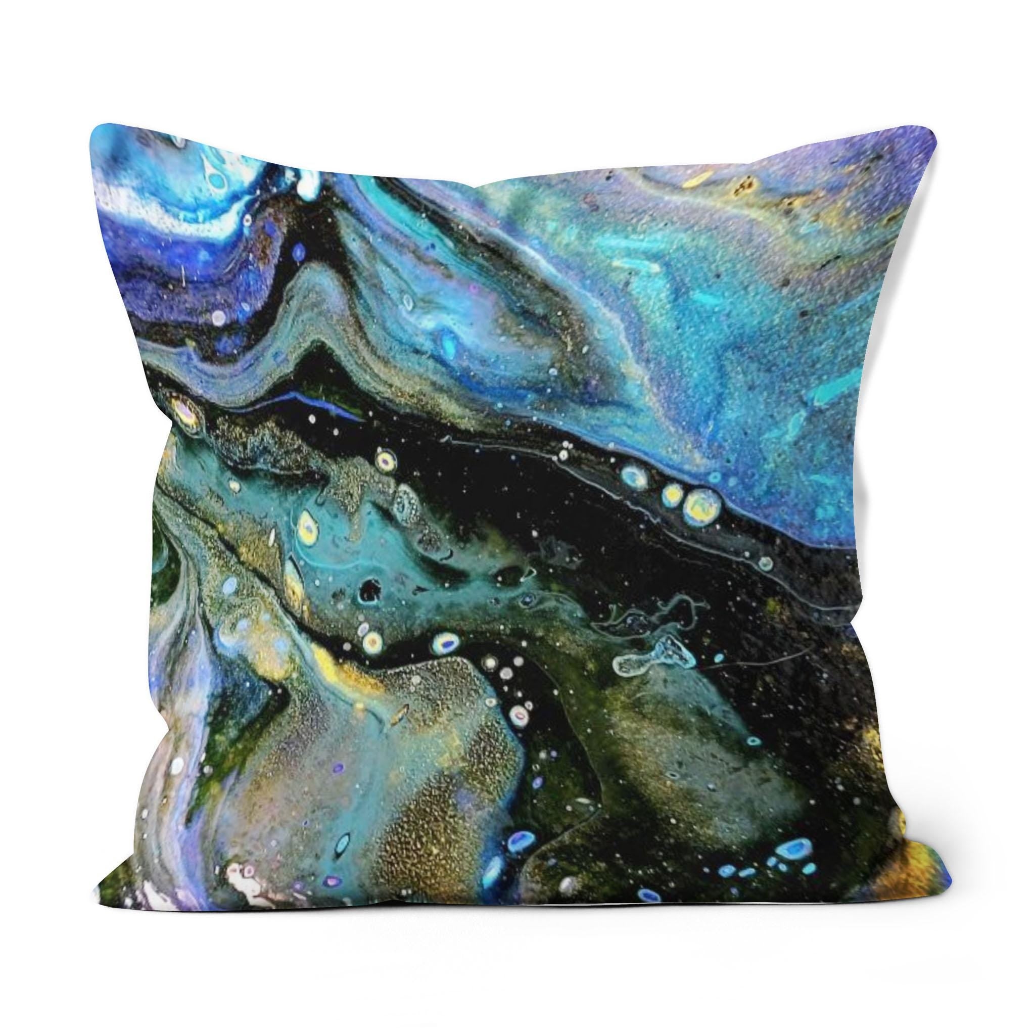 The Face - All-over Print Suede Throw Pillow
