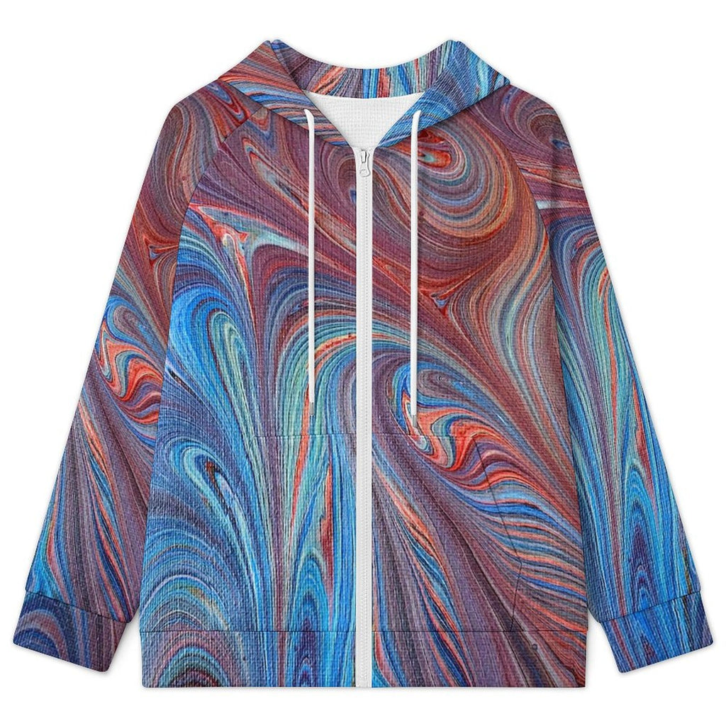 Superhero - Women's Full-zip Hoodie with Drawstring