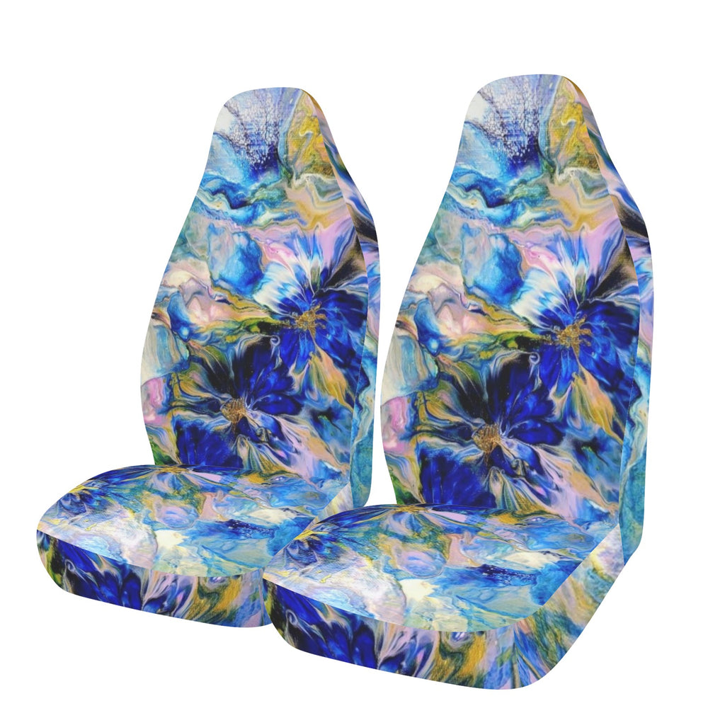 Royal Blue Garden Car Seat Covers (Set of 2)