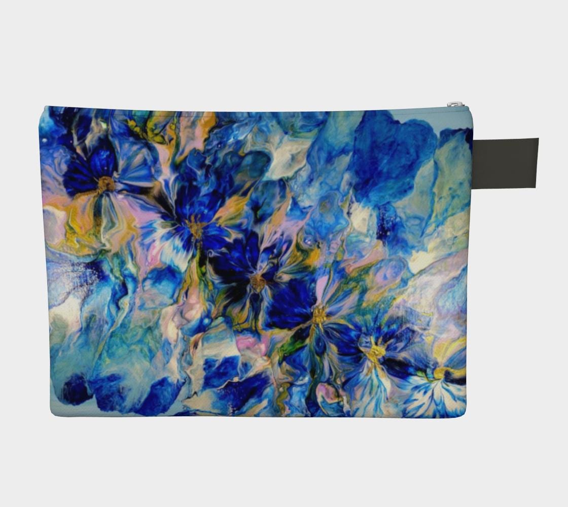 Royal Blue Garden Zipper Carry-all