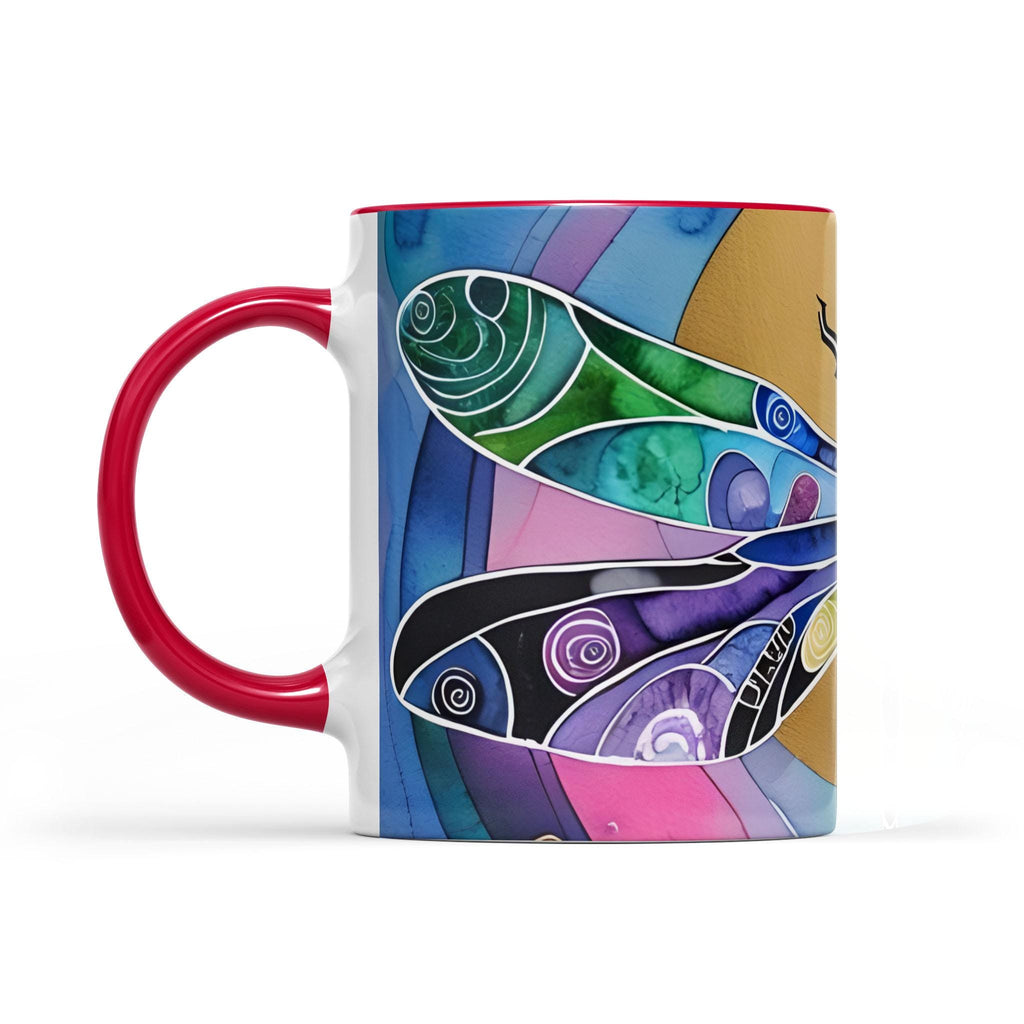 Dragonfly Sun - Accent Edge-to-Edge Mug