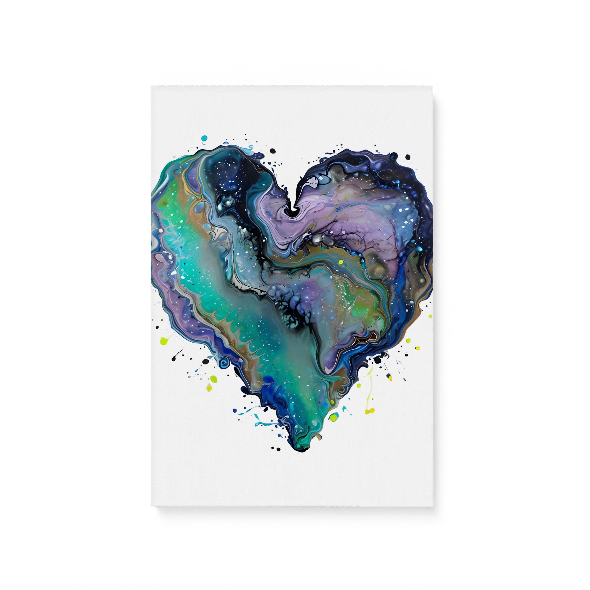 Fluid Art Heart (1) - Matte Canvas (0.75")