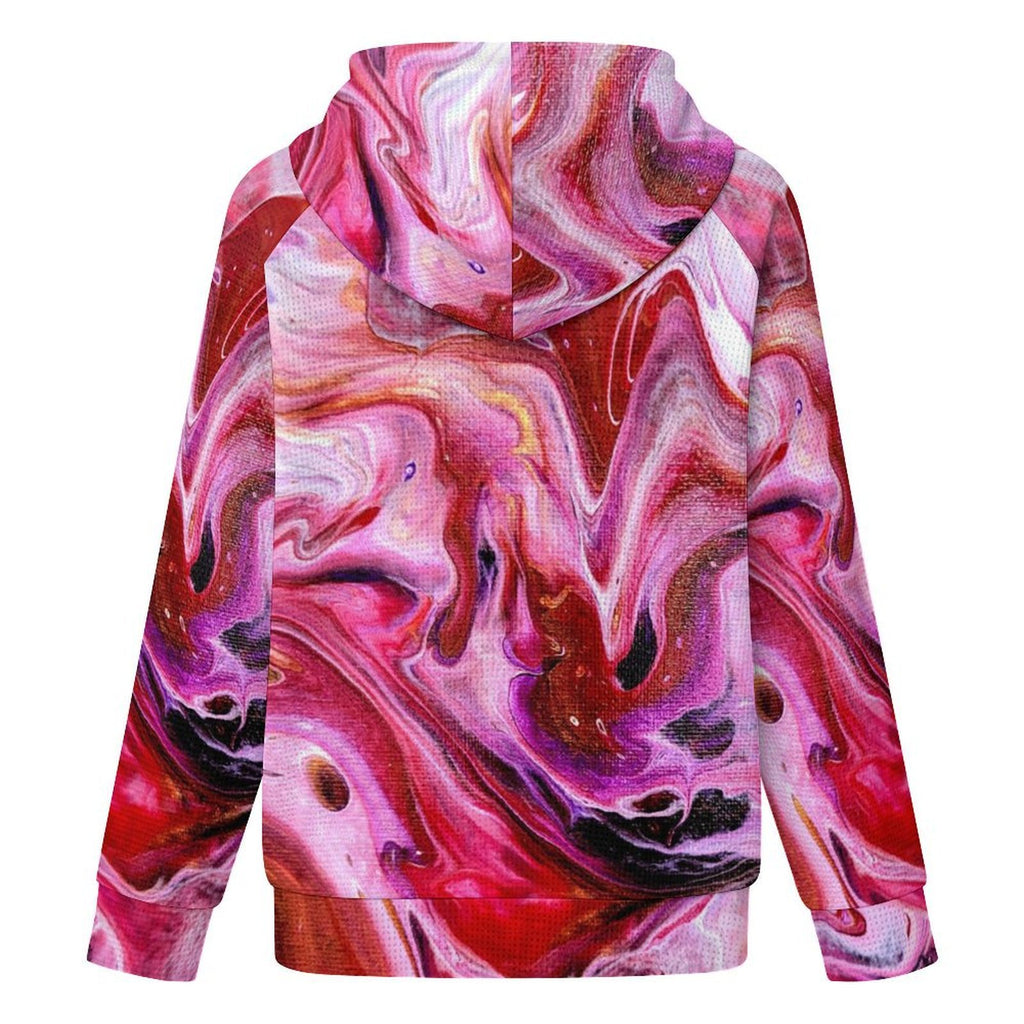 Dragon Fruit - Women's Full-zip Hoodie with Drawstring