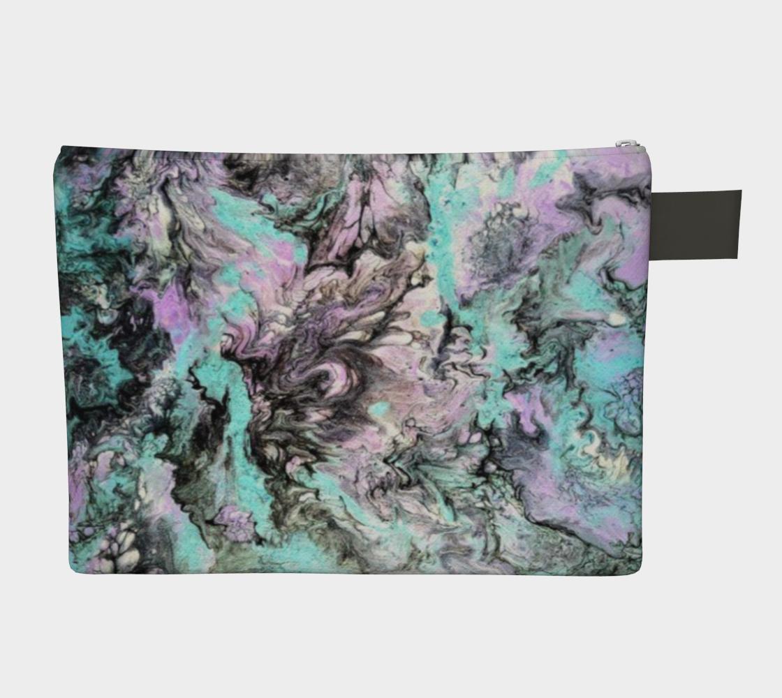 Turquoise Splash Zipper Carry-all