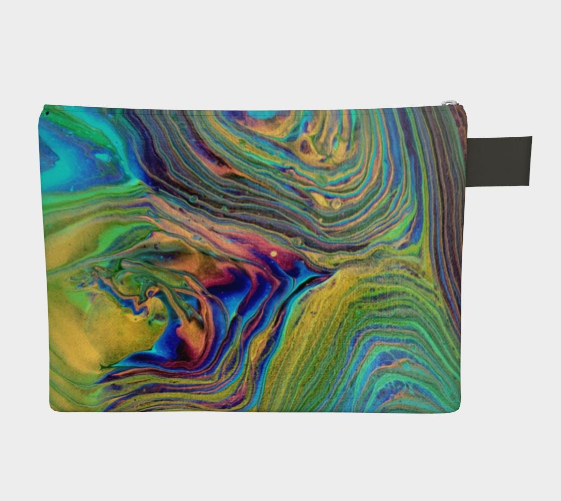 Peacock Swirl Zipper Carry-all