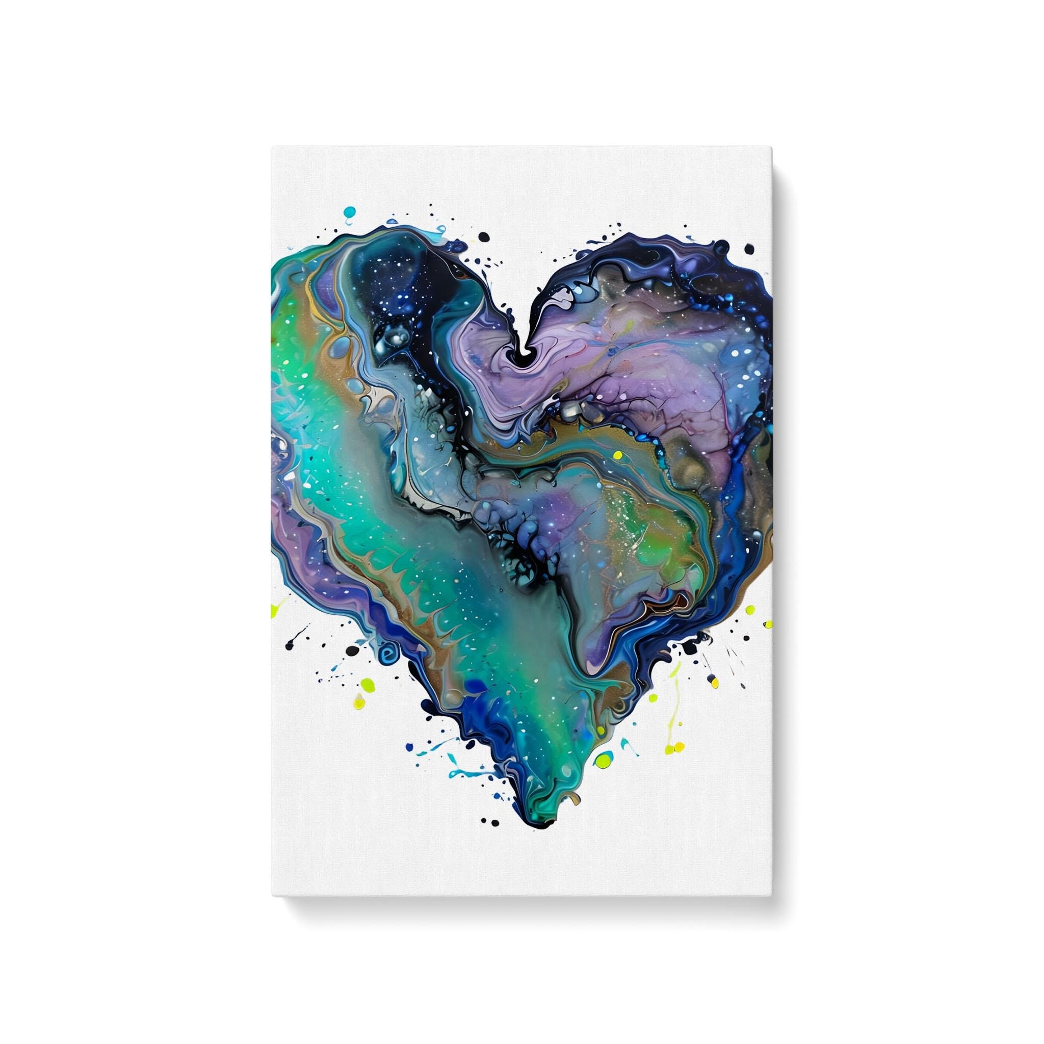 Fluid Art Heart (1) - Premium Matte Canvas - Ca (1.25")