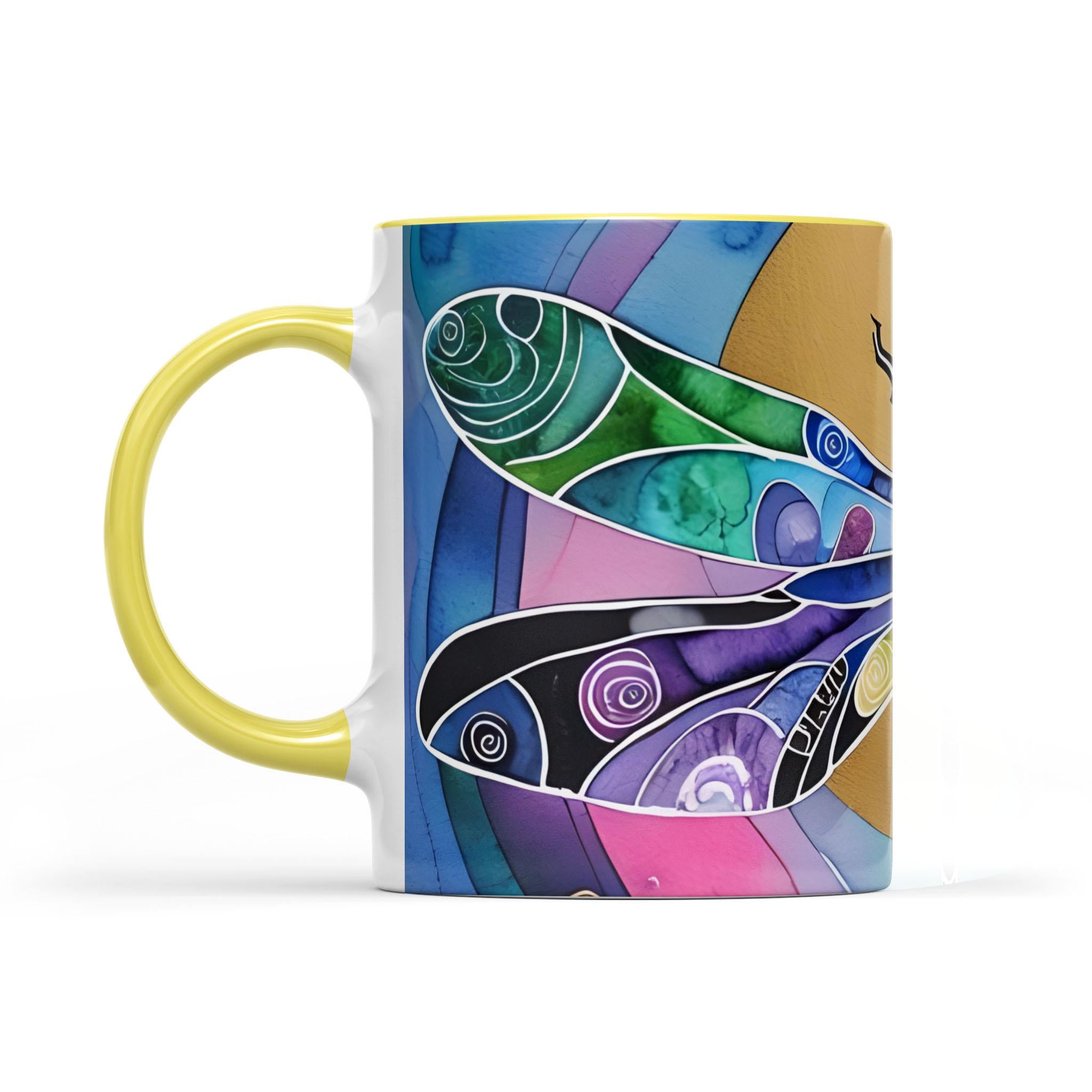 Dragonfly Sun - Accent Edge-to-Edge Mug