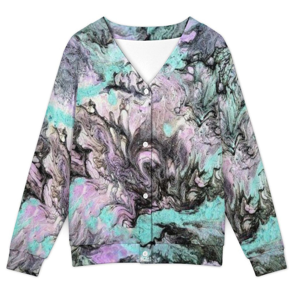 Turquoise Splash - Women's Cardigan