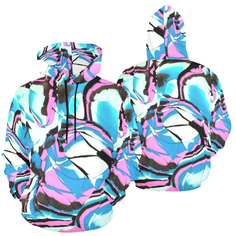 Glow Party - Men's All Over Print Hoodie (USA Size)