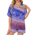 Tie Dye Delight Women's V-Neck Short Pajama Set