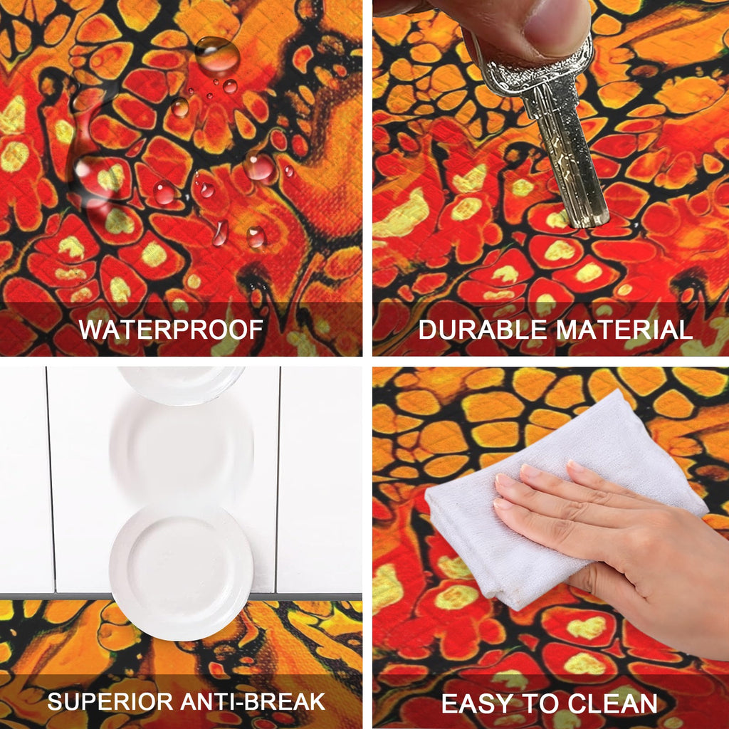 Fire PVC Anti-Fatigue Kitchen Mat 48x24inch