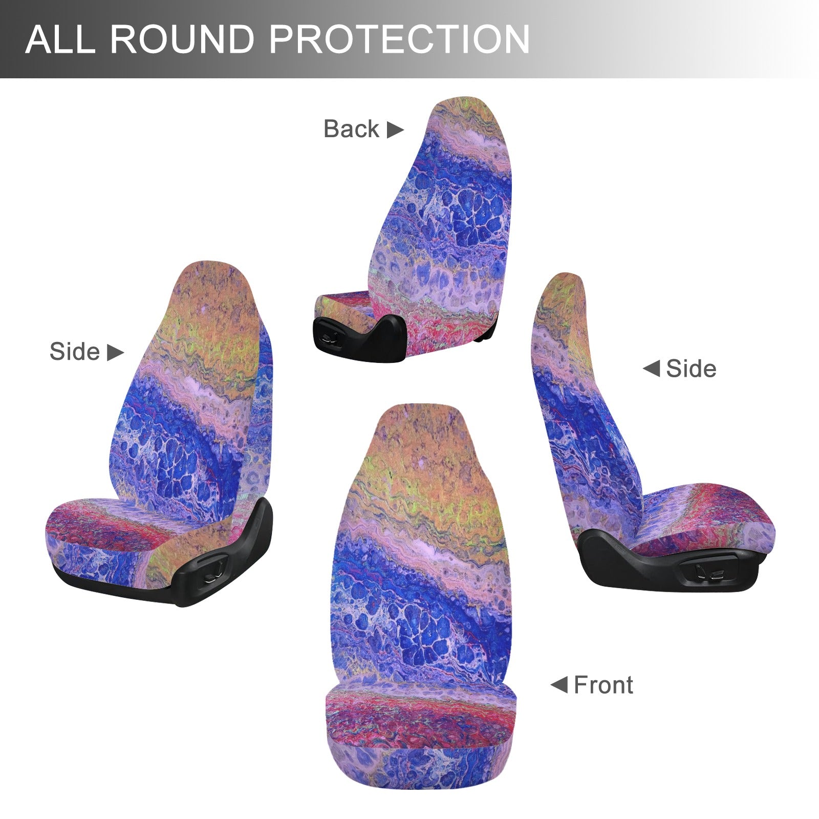 Tie Dye Delight Car Seat Covers (Set of 2)