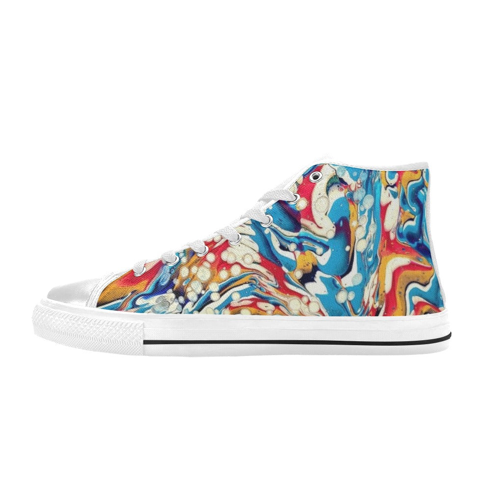 Color Me Happy - Men's Classic Hig-Top Canvas Shoes