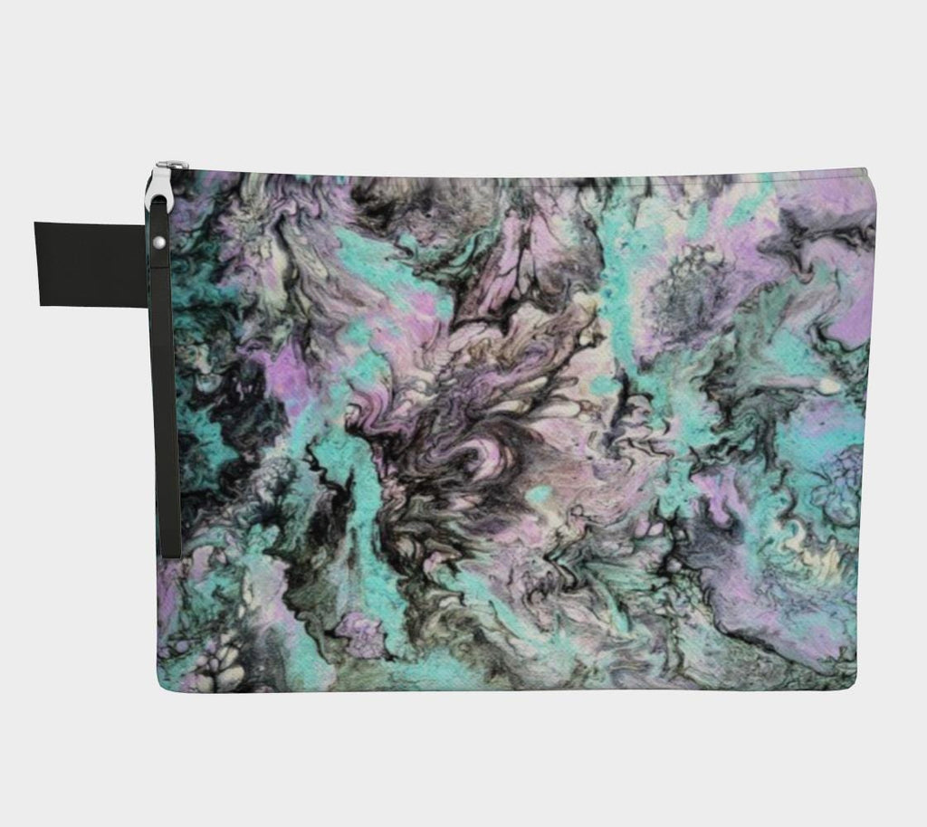 Turquoise Splash Zipper Carry-all
