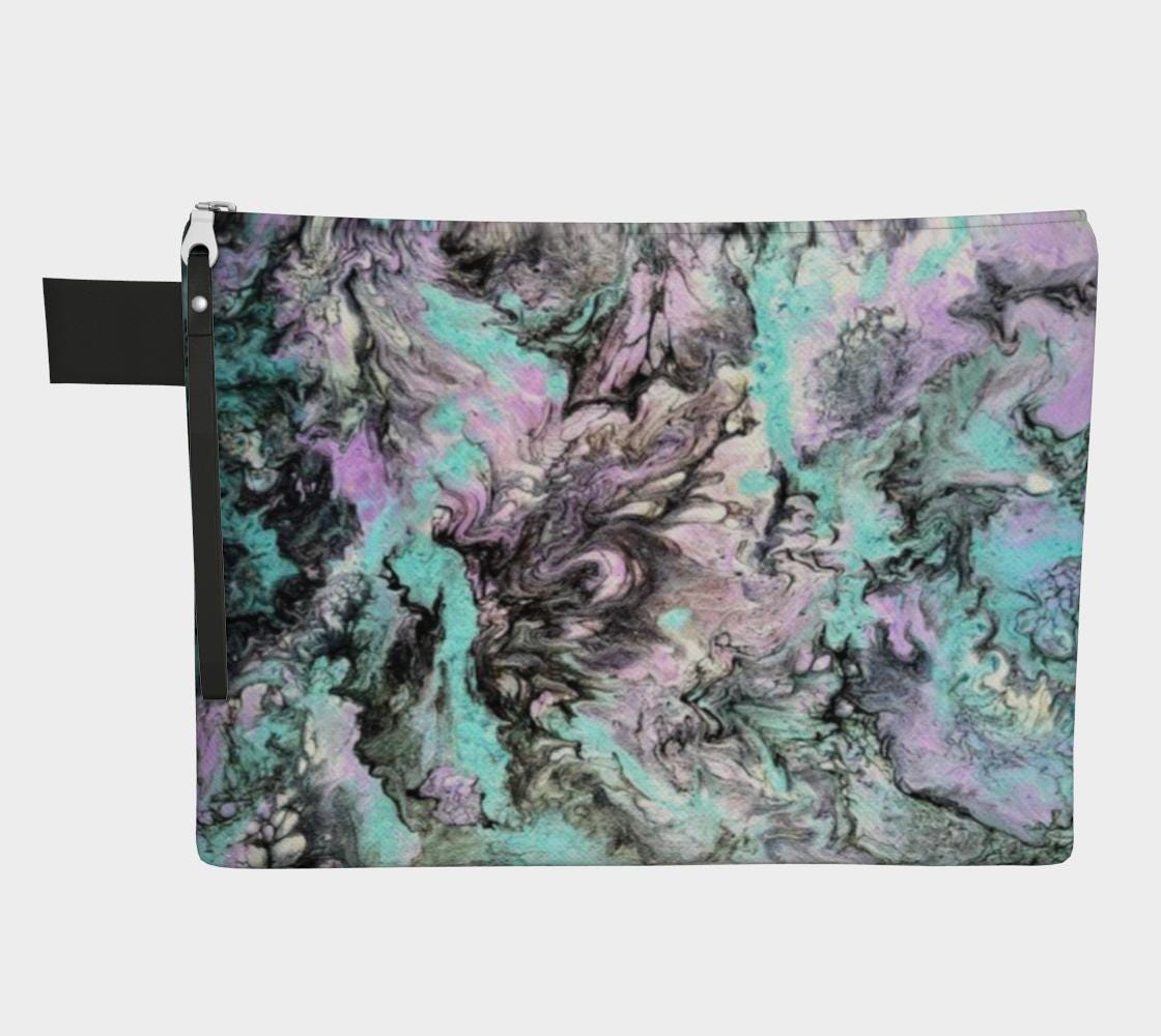 Turquoise Splash Zipper Carry-all