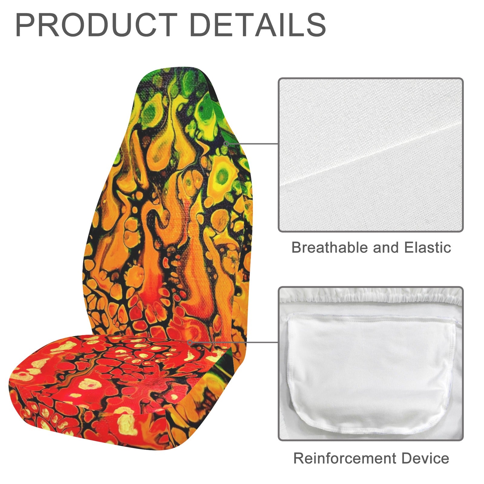 Fire Car Seat Covers (Set of 2)