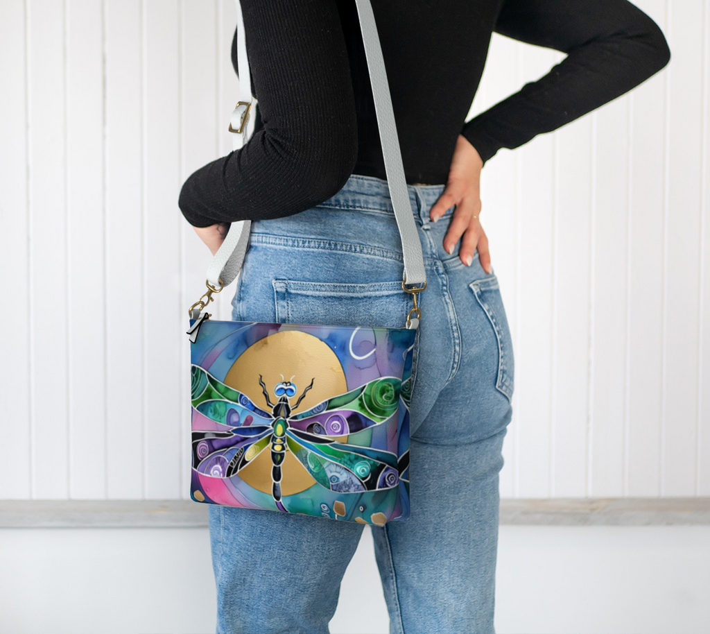 Dragonfly Sun - Vegan Leather Crossbody Purse