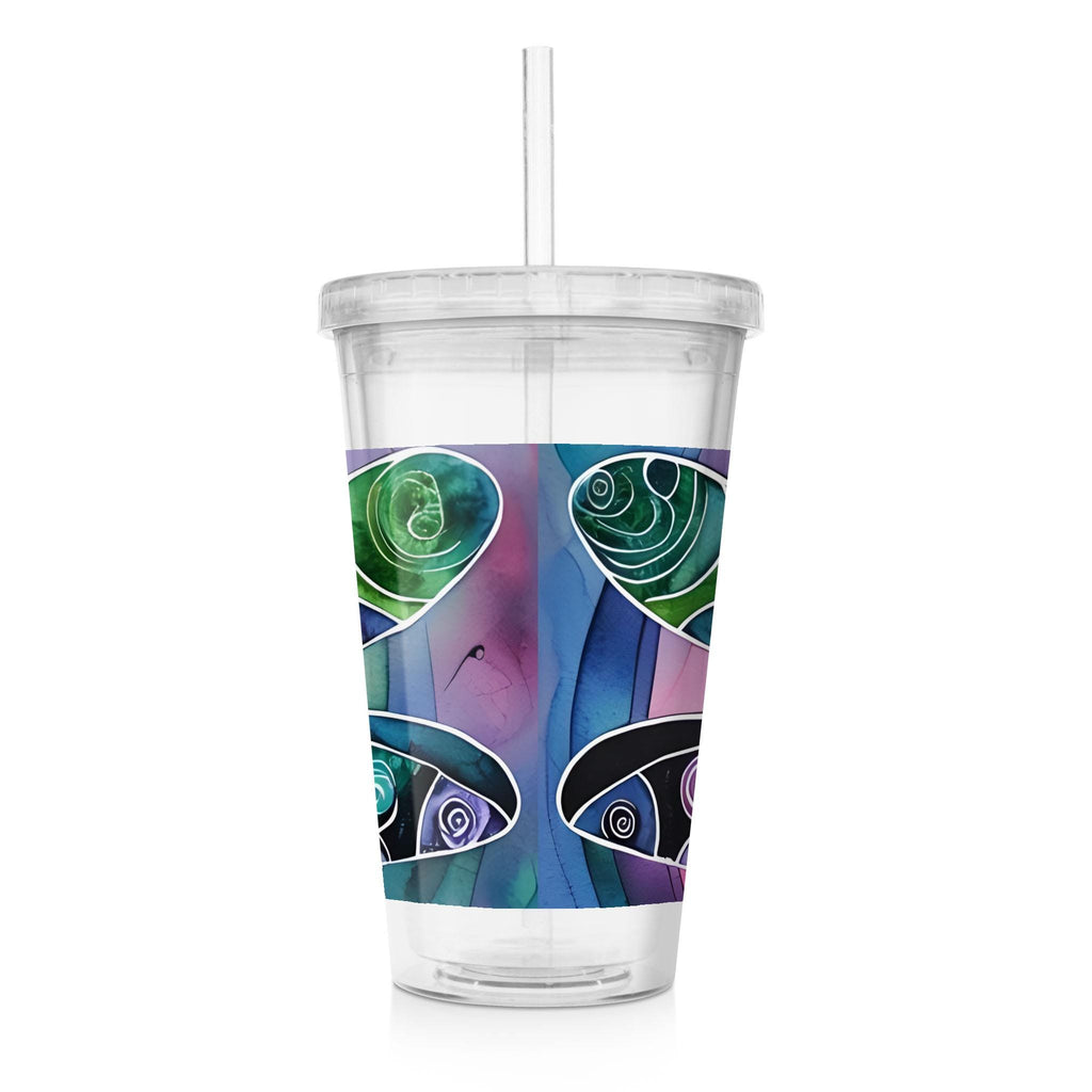 Dragonfly Sun - Clear Acrylic Tumbler w/Straw & Lid
