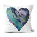 Fluid Art Heart (1) - All-over Print Canvas Throw Pillow