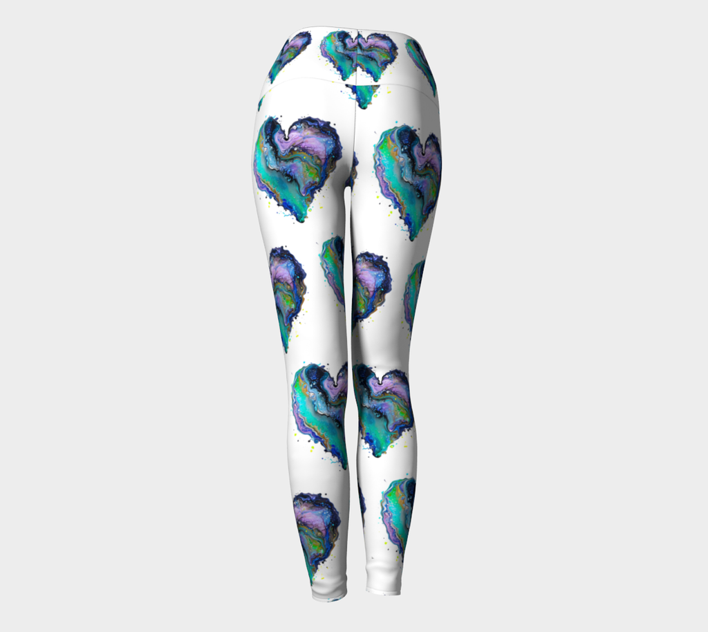 Fluid Art Heart - Yoga Leggings