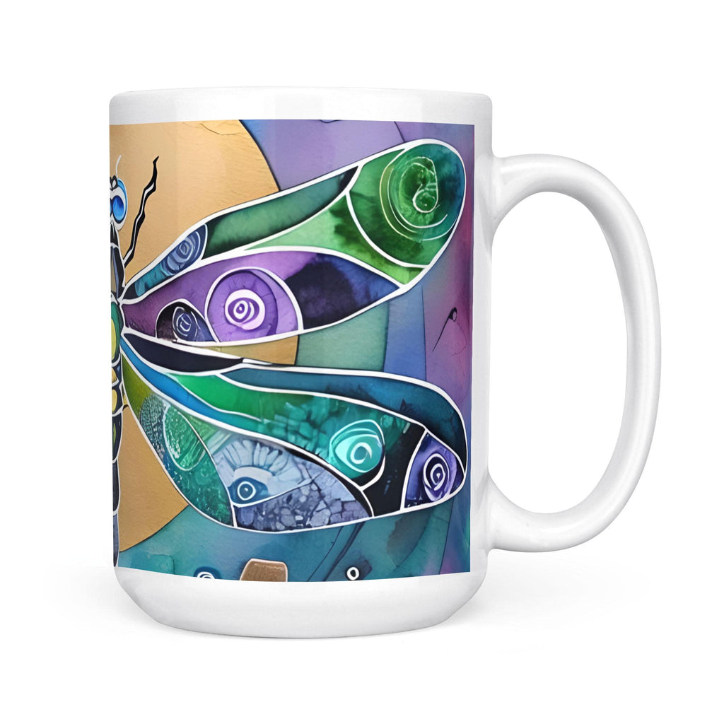 Dragonfly Sun - White Mug